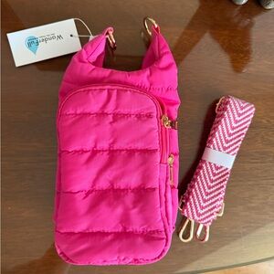 Wanderfull Pink Quilted Crossbody Hydrobag NWT